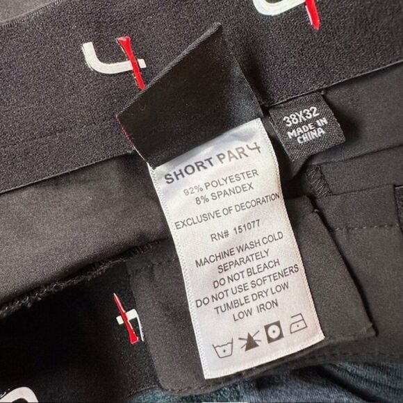 Short Par 4 Black Golf Pants Trousers The Pavin Pant size 38x32 NWT - Picture 7 of 9